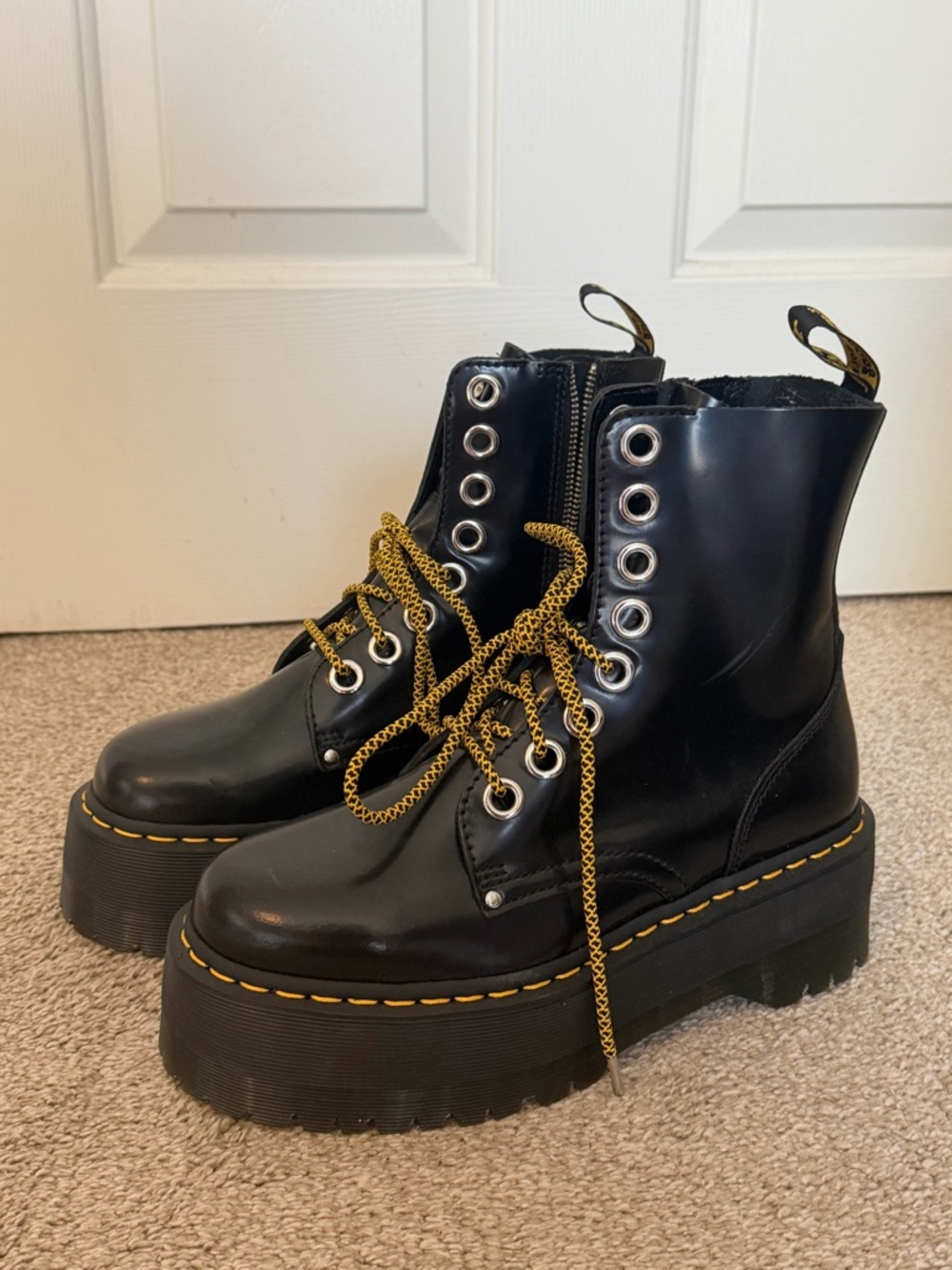 Black Dr. Martens Jadon Max Platform Boots - Women’s Size 9 - Picture 3 of 7